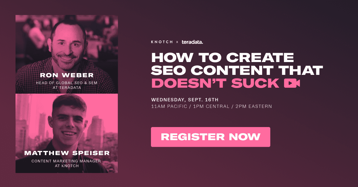 How to Create SEO Content That Doesn’t Suck Registration